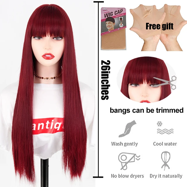 Synthetic Hair Pink and Black Wig Two layers of Wigs Long Straight hair Cosplay Wig Two Tone Ombre Color Women Wigs Lolita Wig P4/30