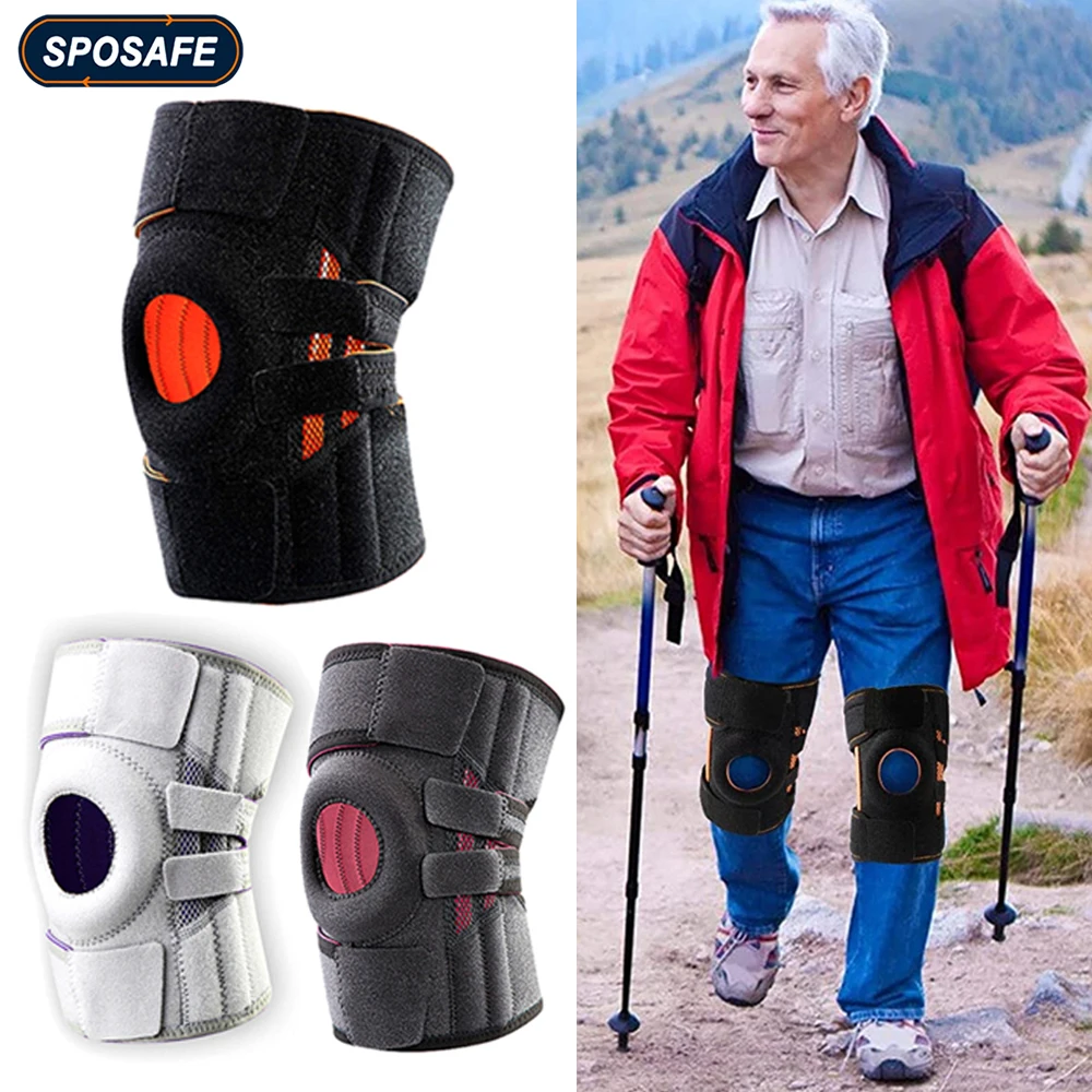 

Sport Compression Knee Brace Adjustable Knee Pads for Knee Pain Meniscus Tear,Cycling Running Basketball Outdoor Mountaineering
