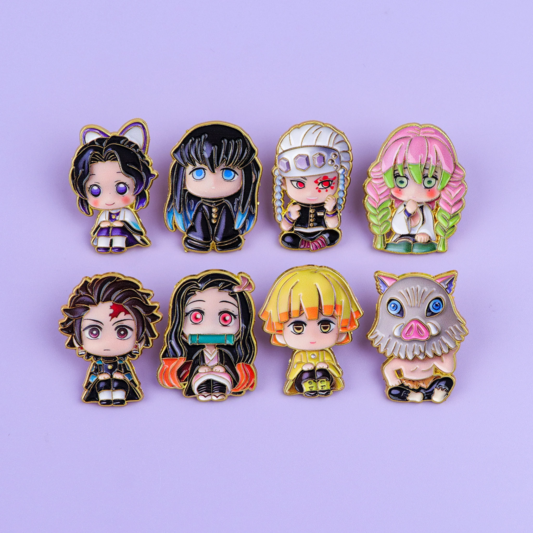 3-8 Stück/Set Coole Anime-Serie Emaille-Pins Cartoon-Charaktere Anstecknadeln Modische Abzeichen für Taschen Jeans Hüte T-Shirts Dekoration Geschenke – Detail 4