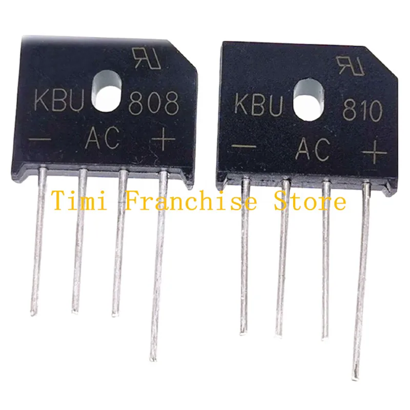 20PCS KBU606 KBU608 KBU610 KBU806 KBU808 KBU810 KBU1010 KBU1510 KBU2510 8A 10A 600V 800V 1000V diode bridge rectifier DIP-4Pin