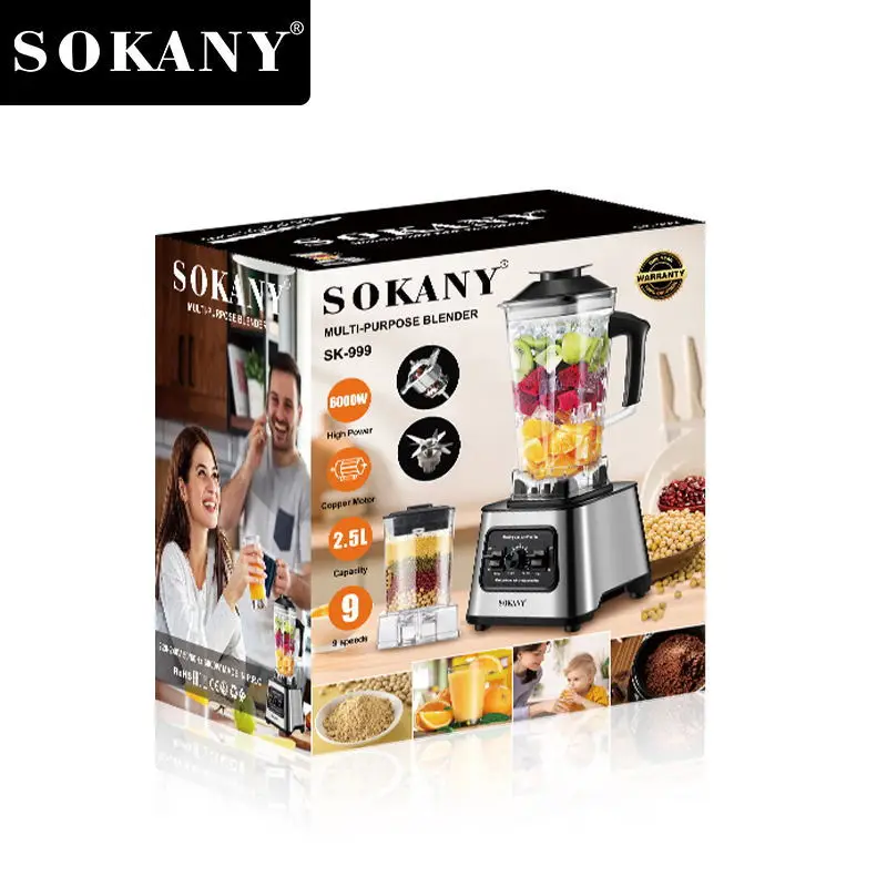 Houselin 6000W Countertop Blenders for Shakes and Smoothies, Protein Drinks Baby Food Nuts Spices, Grinder for Beans, 2 in 1 6