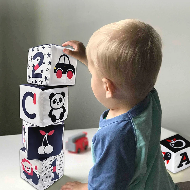 Baby Blocks Black White Baby Blocks Toy Rattles Black White Baby
