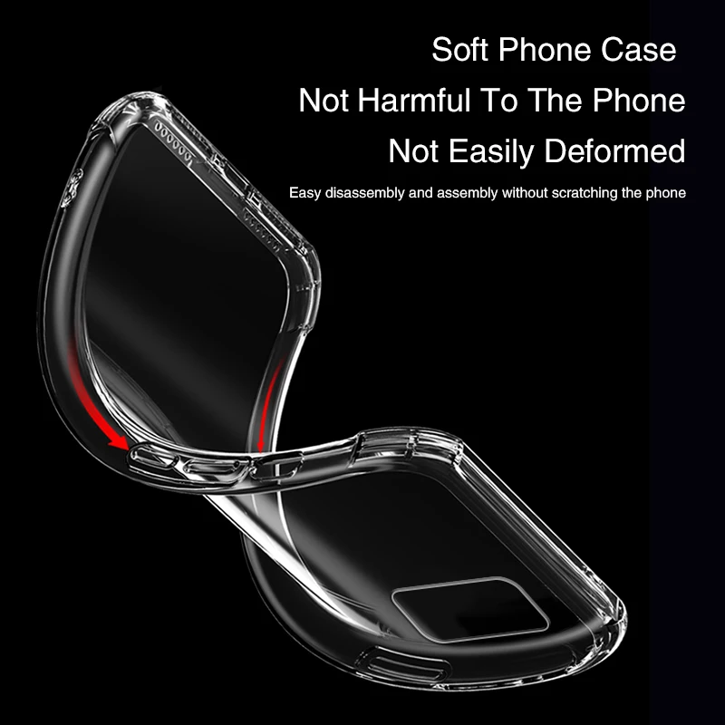 Premium Soft Airbag Silicone Phone Case - Transparent, Ultra-Thin, and Original Protective Back Cover