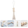 Wooden Beads Cotton Thread Shell Bohemian Hanging String Pendant Home Decor Wind Chimes Craft Tassels Farmhouse Rustic nament 5