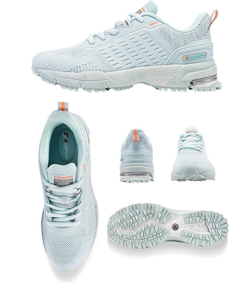 Baasploa Women Running Shoes Fashion Lightweight Sport Shoes Women Breathable Mesh Casual Sneakers Non-Slip New Arrival