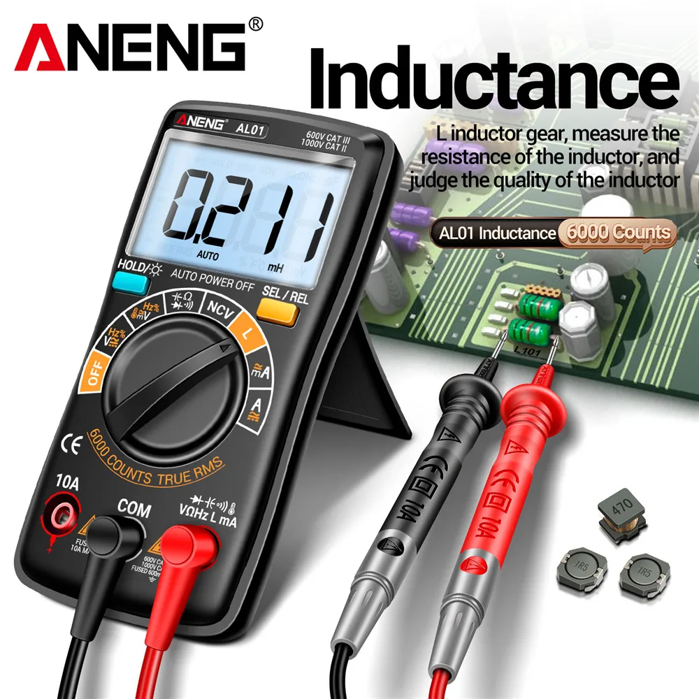 ANENG AL01 Inductance Digital Multimeter 6000 Count True-RMS AC/DC Voltage Meter Current Tester Professional Electrician Tools 2