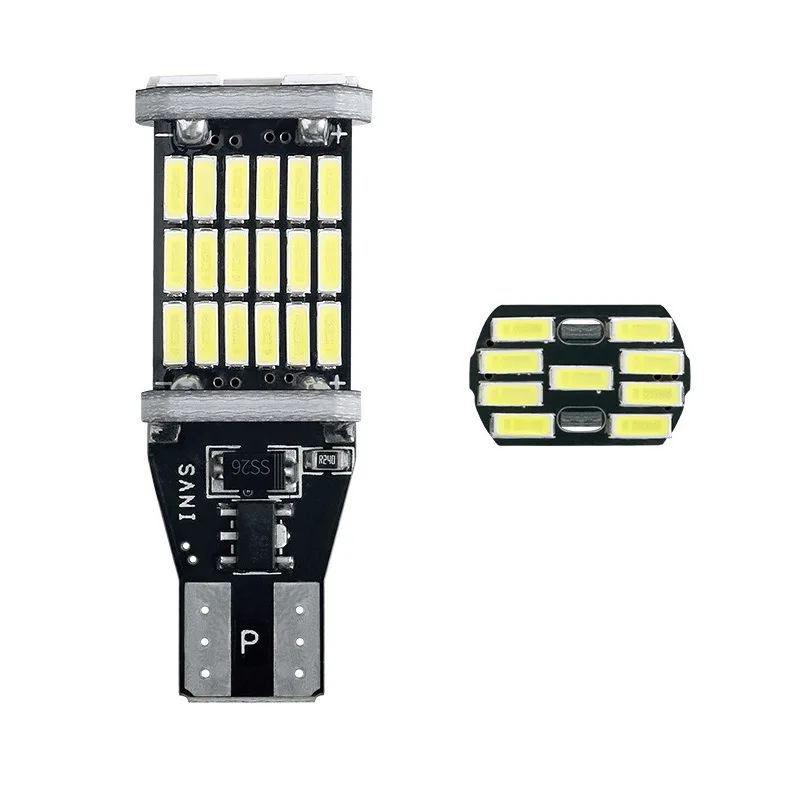 Car Signal Lamp 1Pc Signal Lamp T15 Led Super Bright W16W Led Bulbs For Reverse Lamp Backup Parking Light 12V White Yellow Car Lights