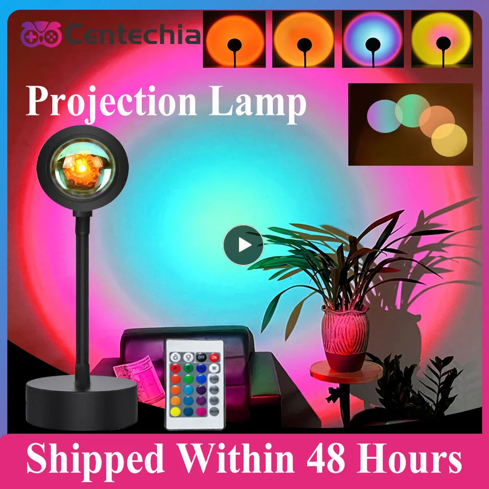 

Projector Lamp Home Decor Night Light Portable Mood Light Adjustable For Living Room Wall Atmosphere Photography Neon Lighting