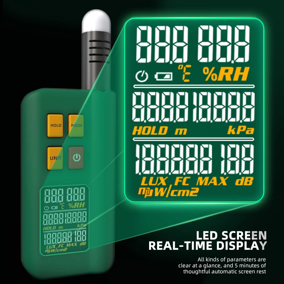 BSIDE Integrated Environment Detector Lux Noise Meter Hygrometer Thermometer Barometric Pressure Value Altitude Test 4