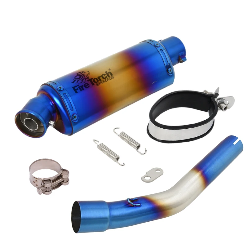 Slip On Motorcycle Exhaust System Modify Mid Link Pipe With DB Killer For YAMAHA Tenere700 Tenere 700 XTZ700 XTZ-700 2019 - 2023 - Image 3