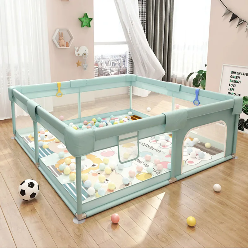 

120*120CM Toddler Crawling Mat Folding Protective Fence Kids Play Fence Safety Home Toys Ocean Ball Pool Baby Indoor Baby Pen