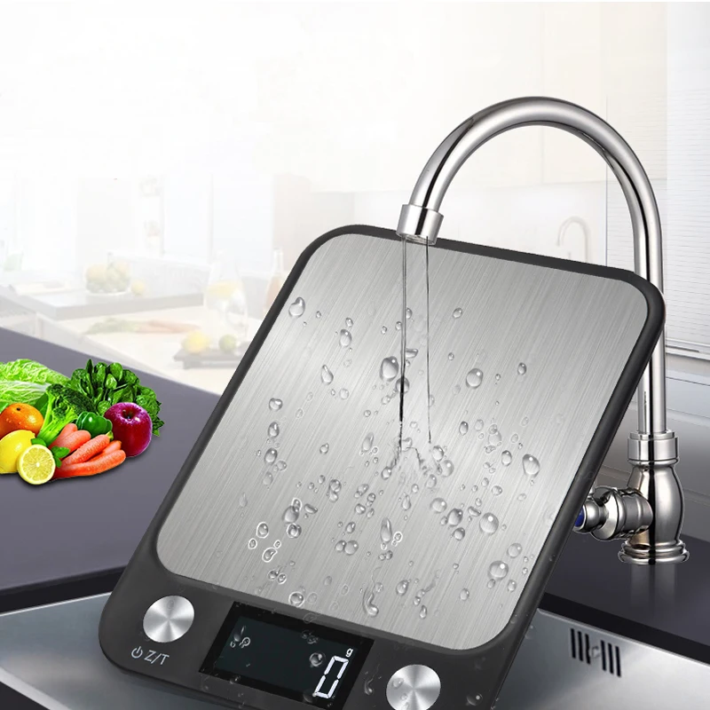 

Digital Kitchen Scale 10kg/15kg Food Scale LED Display Precision Weighing Coffee Balance Scales Grams Measuring Cooking Baking