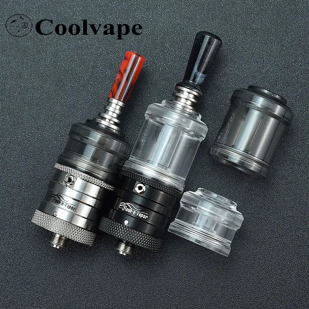 

sxk Flash e Vapor V4.5S+ RTA MTL Atomizer SteamTuners bellcap pc material bellcap 510 mtl drip tip resin 316ss Atomizer