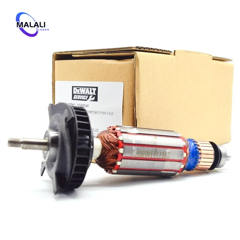 Якорный ротор для DEWALT DW803, DW811, N569546, N262659, 220-240 В, запчасти для электроинструментов Якорный ротор для DEWALT DW803, DW811, N569546, N262659, 220-240 В, запчасти для электроинструментов