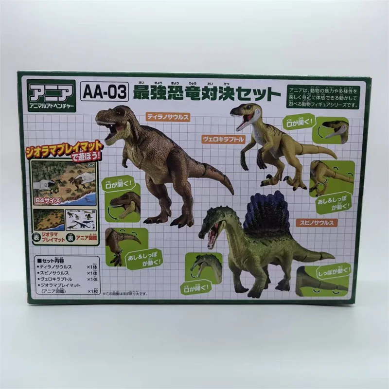 TOMY Doraemon Jurassic World Dinosaur Fighting Set Tyrannosaurus Rex Swift Raptors Dinosaur Model Children's Toy