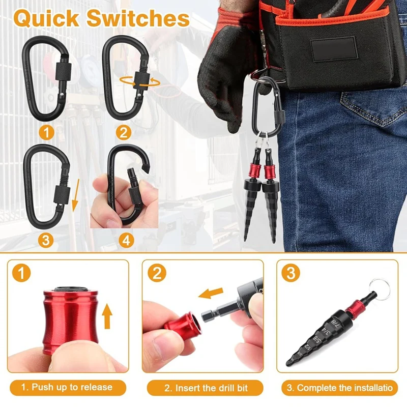 B49B-6-In-1 Swage Tool HVAC Repairing Set,Air Copper Tube Expander Swaging Tool With 1/4In 3/8In 1/2In 5/8In 3/4In 7/8In Bits