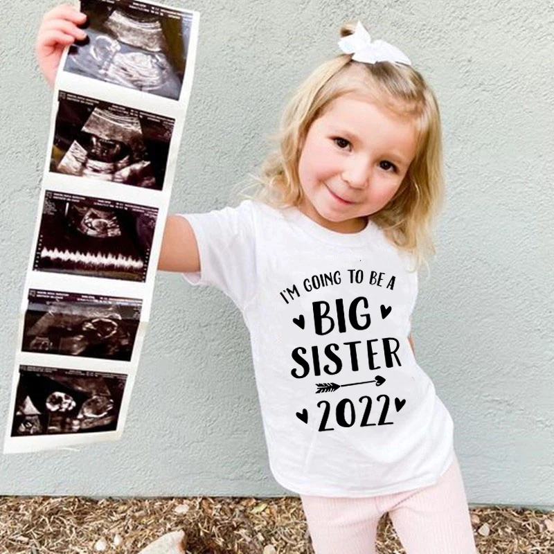 I'm Being Promoted To Big Sister 2022 Kids T-Shirt Childrens T Shirt Baby Announcement Top Toddler Tshirt Summer Casual Clothes |