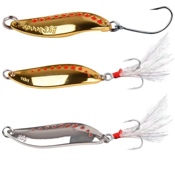 1Pcs Metal Spoon Fishing Lures 2.5g-30g Gold Silver 1
