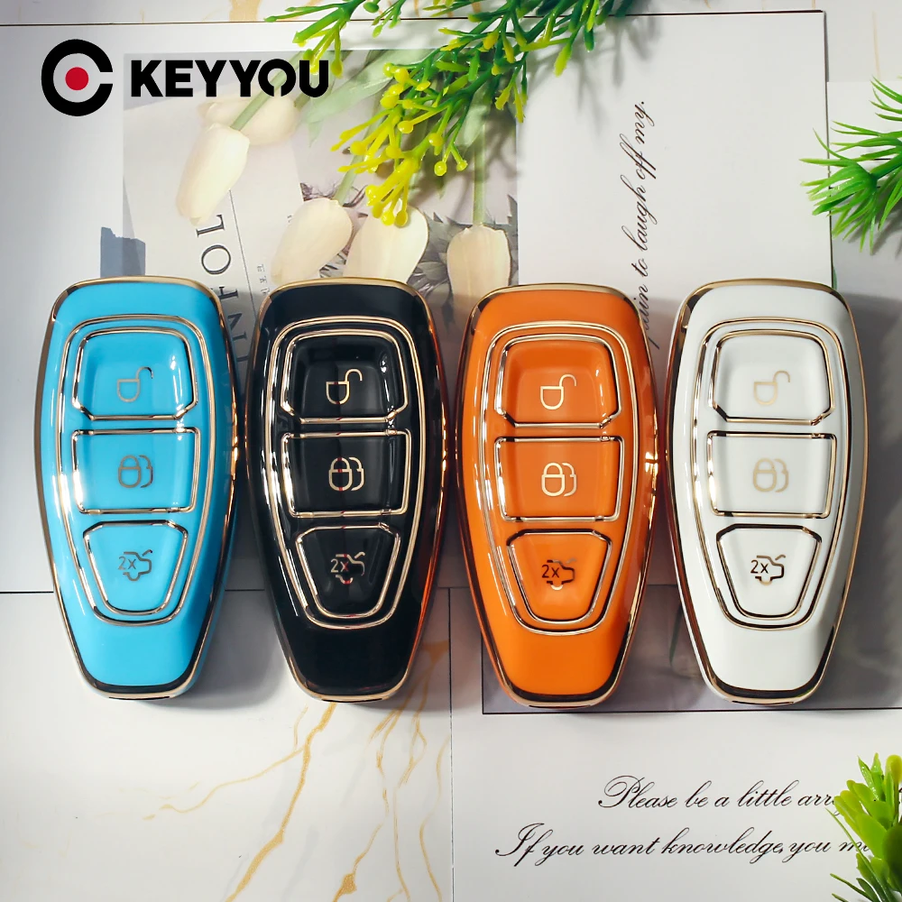 Premium 3-Button TPU Car Key Case Cover