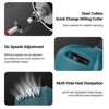 Compact Wood Router Tool Electric Hand Trimmer 6 Variable Speeds Woodworking Cutting Tool 33000RPM With 15PCS Router Bits 2