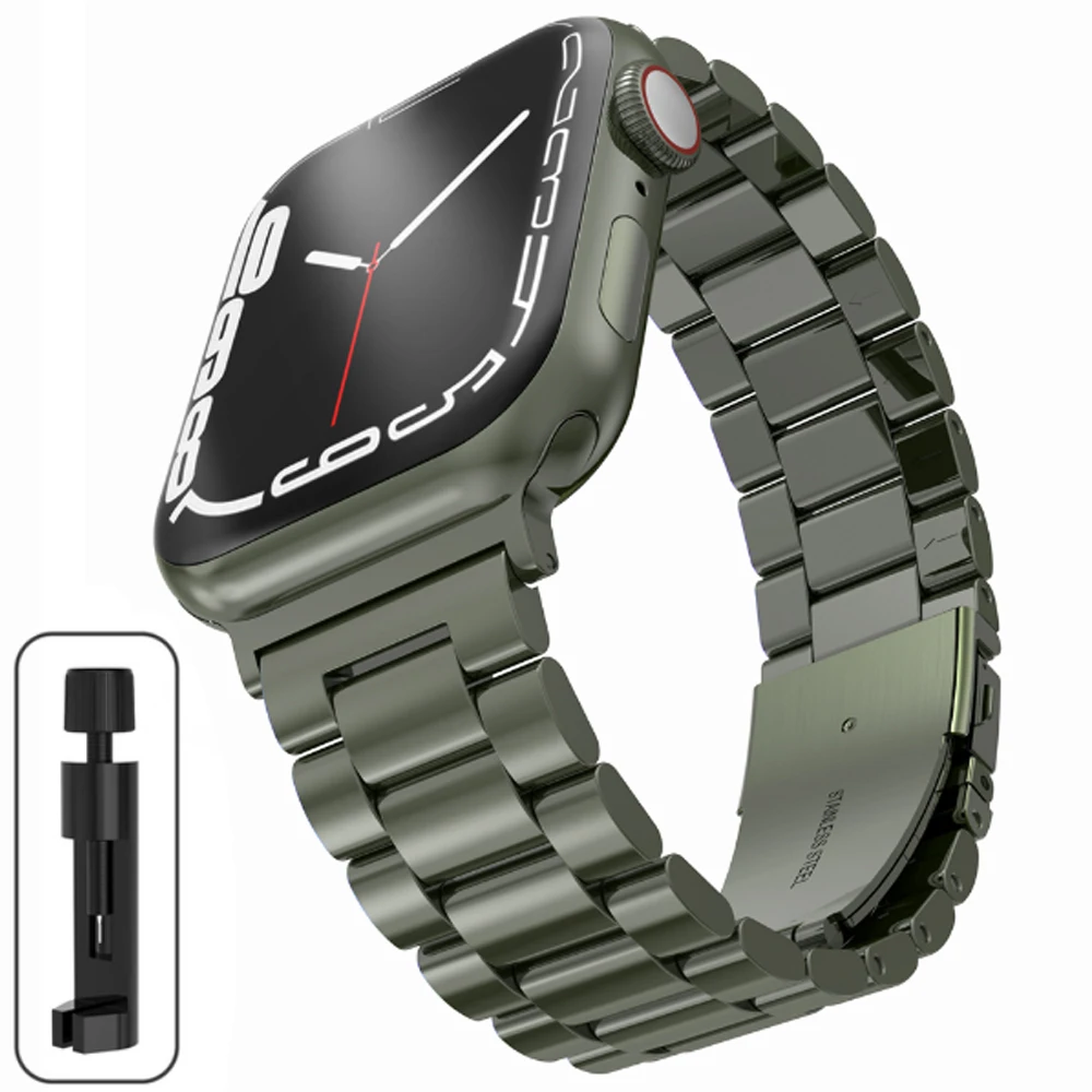 Elegant Stainless Steel Watch Strap Bracelet - Premium Metal Wristband