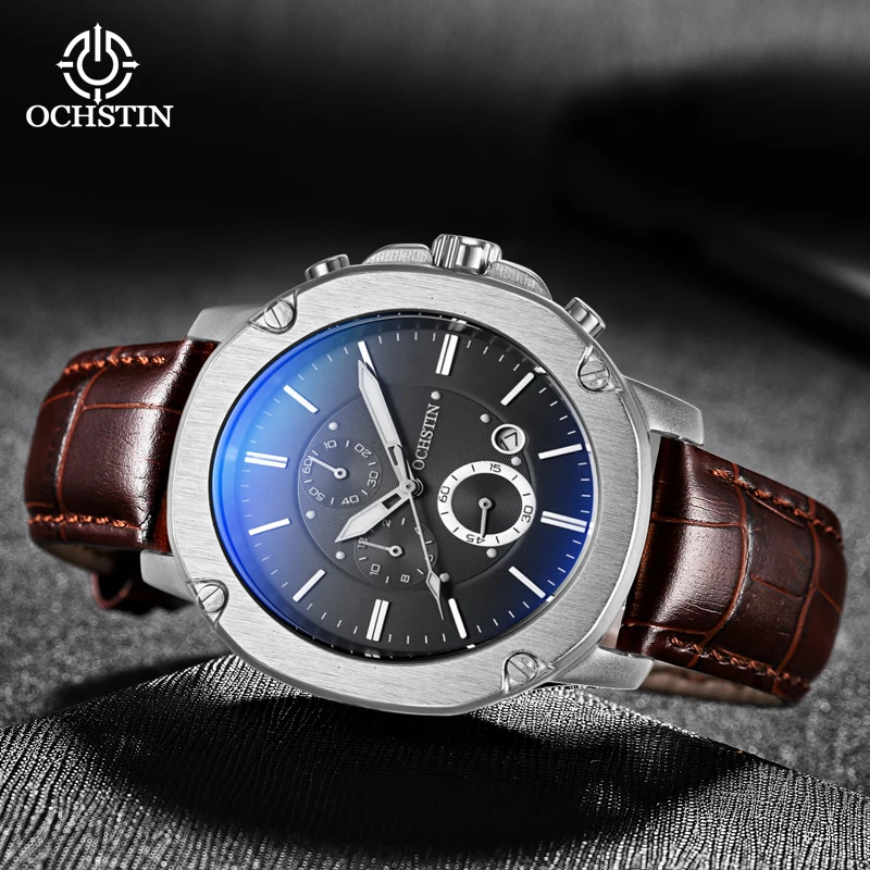 OCHSTIN New Product 2024 Pilot Series Simple and Fashionable Multi functional Quartz Movement Men's Quartz Watch