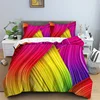 Abstract Geometric Duvet Cover Microfiber Queen Bedding Set For Boys Girls Room Rainbow Plaid Print Quilt Cover With Pillowcase 2