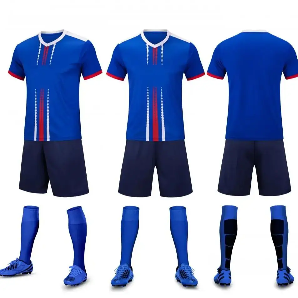 100% Polyester Breathable Mens Football Jersey Soccer Uniforms Sets Soccer Wear Jersey Set Football Kits Full Set