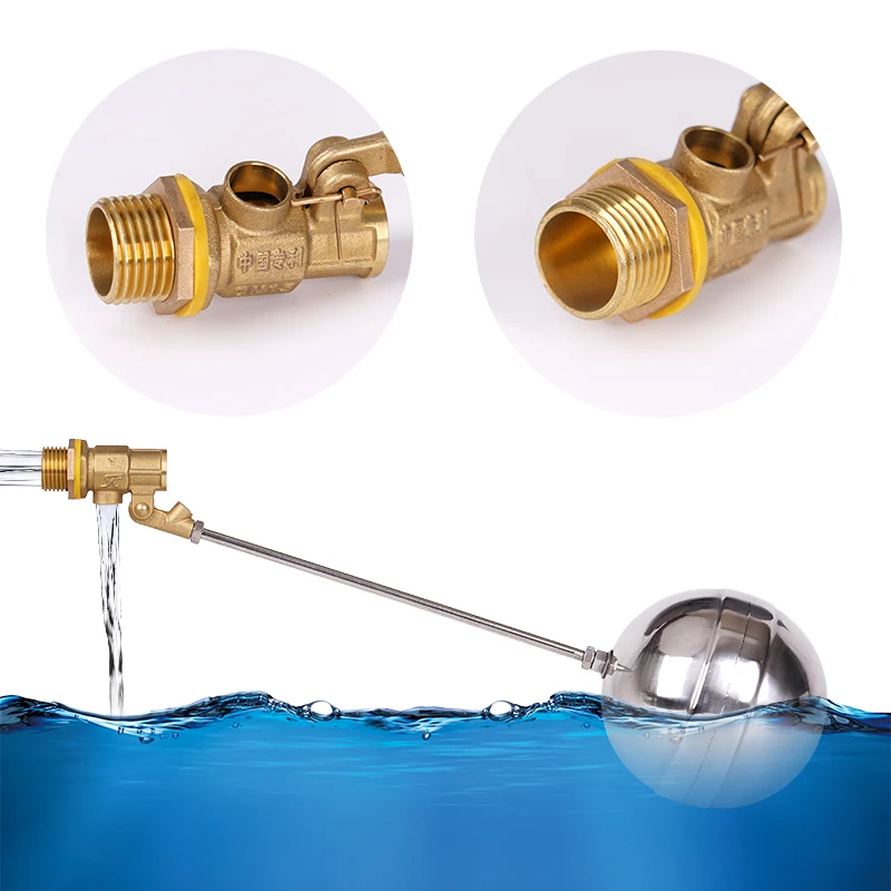 1/2" 3/4" 1" Messing Schwimmerventil Kalt- und Warmwassertank Schwimmender Kugelhahn SS201 Vorbau Durchflusskontrollspülkasten/Erweiterungstanks – Detail 7