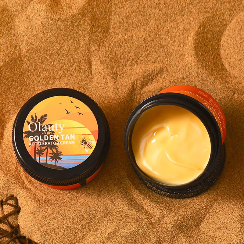 New Body Tanning Cream Moisturizing Lasting Hydration Bronze Beach Pool Wheat Color 40g/80g Brand Natural Summer Tanning Cream