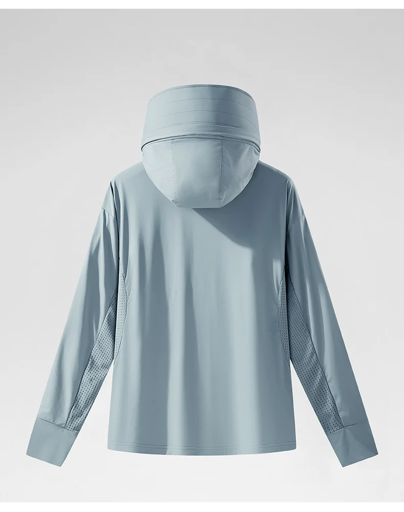 LNGXO Unisex Sommer Anti-UV-Jacken Outdoor Schnelltrocknend Sonnenschutz Windjacke Herren Damen Wandern Camping Klettern Mantel – Detail 13
