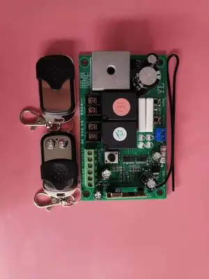 24V General Mechanical Limit Garage Door Motherboard 315M433M Flap Door Controller Receiving Board with Dual Remote Control 3