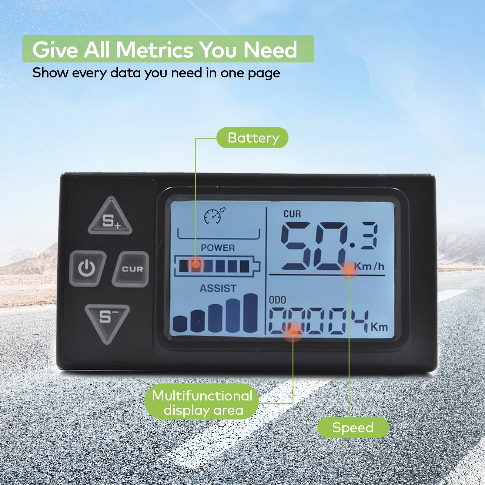 Bike Computer Electric Bike Parts S861 Electric Bike Computer Cycling Speedometer Ebike ANT+ Cadence Speed Smart Bicycle Odometer Roadbike MTB Bike Accessories