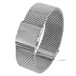 Versatile Milanese Stainless Steel Watch Band - Black & Rose Gold - 18mm (1.0mm steel)