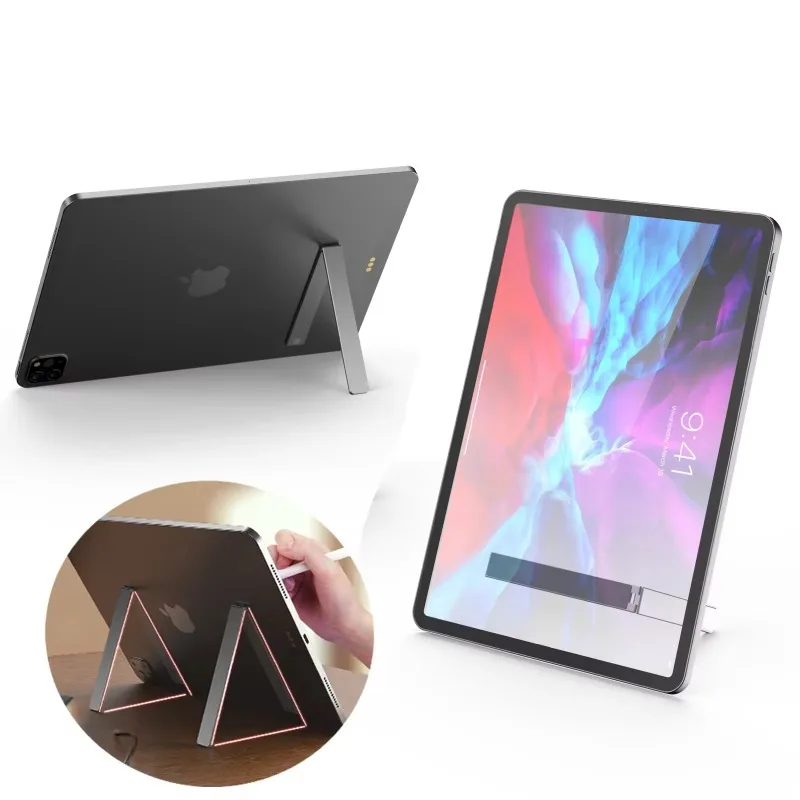 Mini L Shaped Tablet Stand Foldable Aluminium Alloy For iPad Huawei Samsung Plate Stand Table Holder Bracket