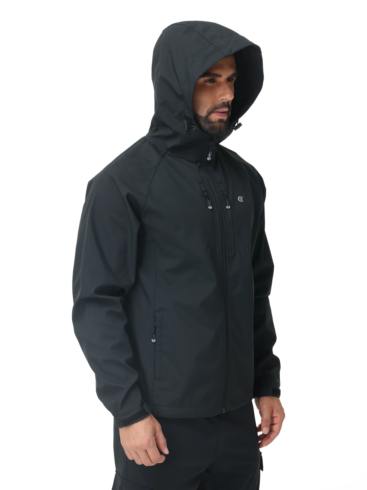 Men's Outdoor Waterproof Windbreak Jacket Lightweight Coat for Camping Hiking Cycling Fishing with Inner Pocket