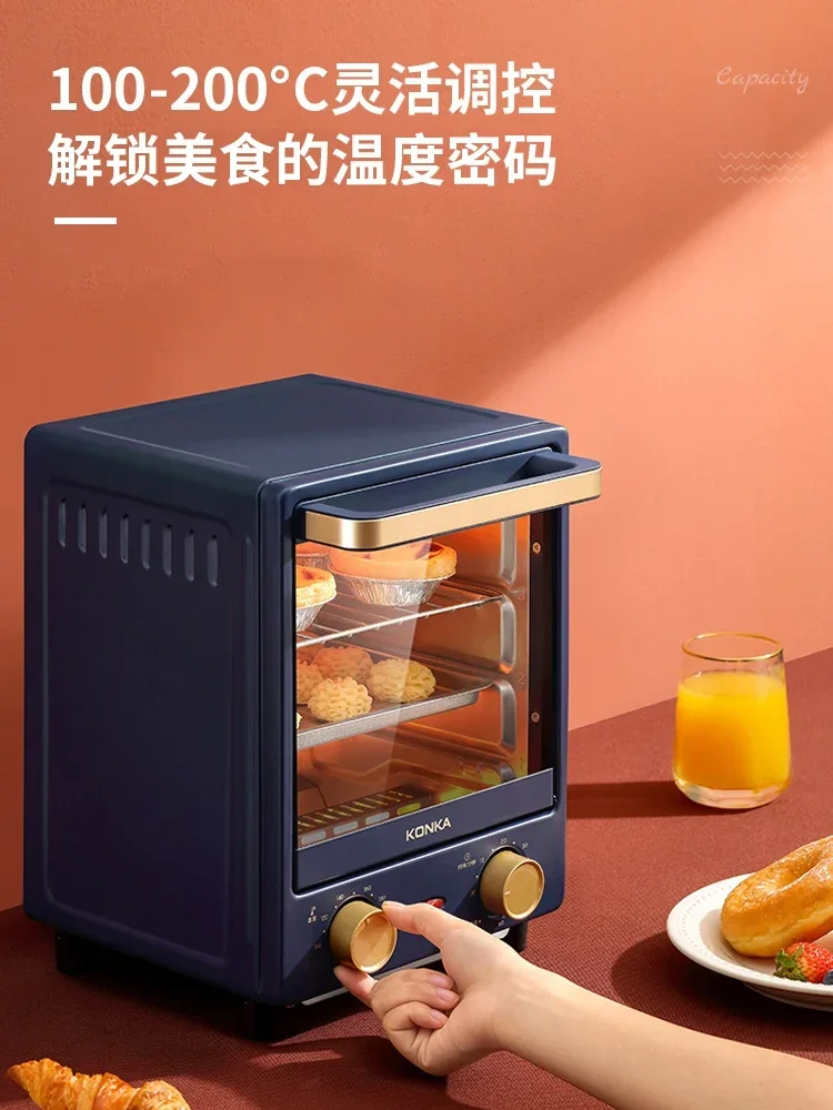 KONKA Elektrische Oven Huishoudelijke Kleine Mini Retro Verticale Kleine Oven Multifunctionele Bakken Pizza 220V 12L