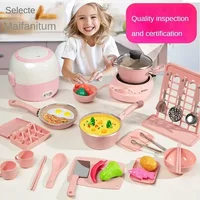 Kitchen Toys Girl Baby Can Cook Funny Mini Kitchen items Real Cooked Family Toy Set Birthday Gift Girl Toys Kitchen accessories 2