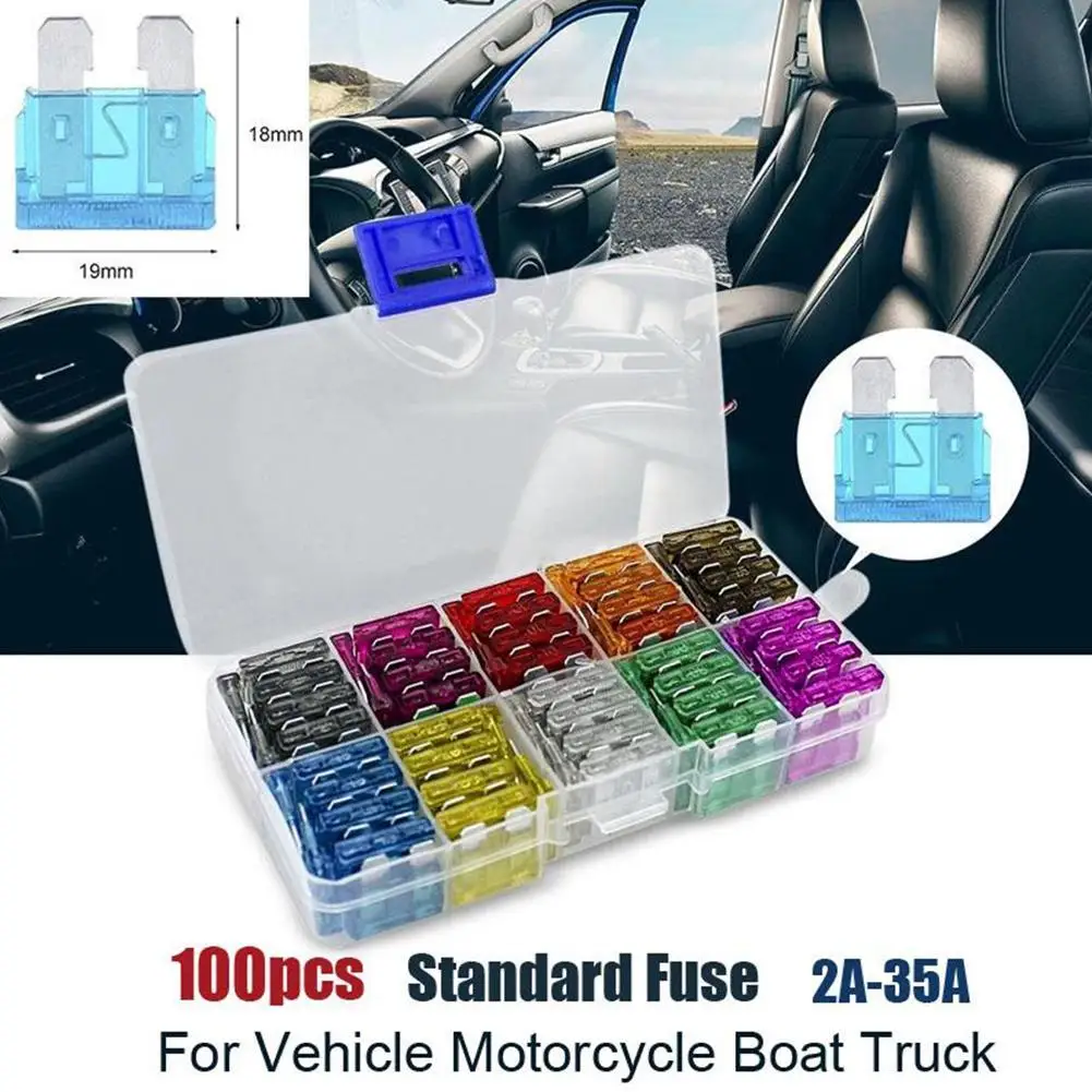 Assorted Auto Fuses Kit Standard Blade Fuse 2A 35A