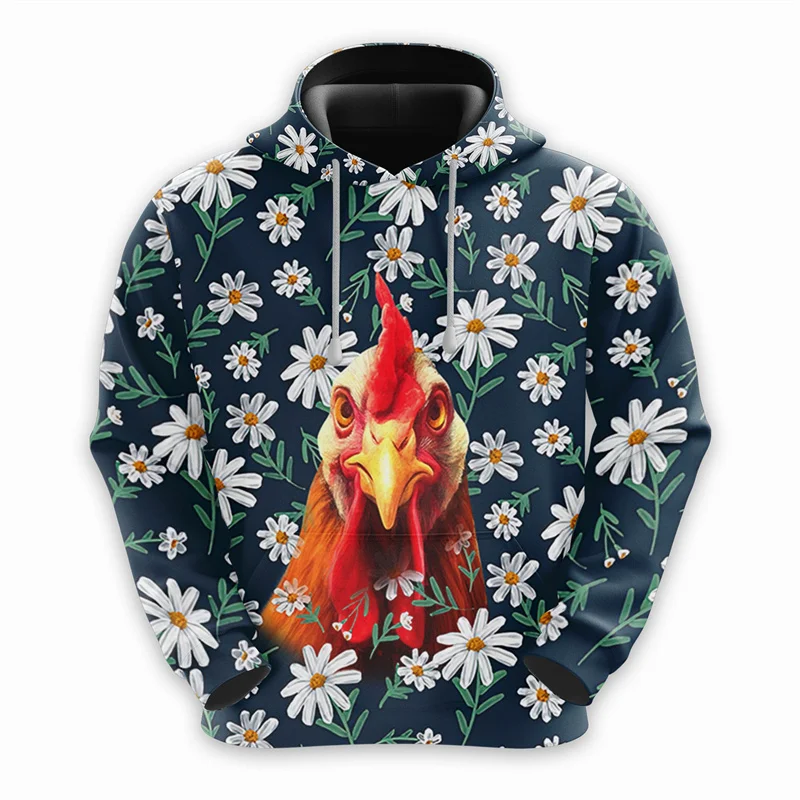 

Парные толстовки в стиле хип-хоп для мужчин и женщин, толстовка с 3D принтом курицы, Модная стильная толстовка в стиле Харадзюку, Повседневный пуловер, уличная одежда, толстовка