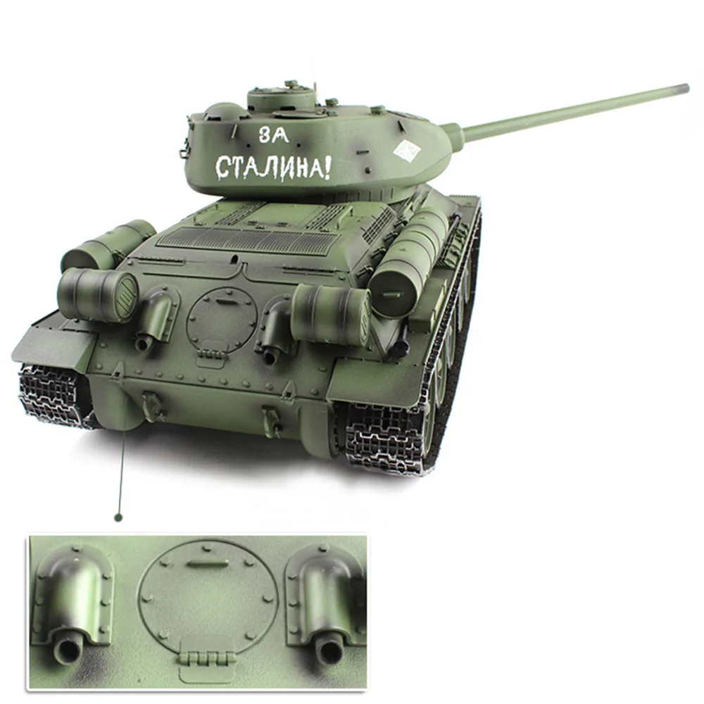 2.4G HENG LONG 1/16 Scale 7.0 Plastic Soviet T34-85 RTR RC Tank 3909 360° Turret Spearker Smoke Unit Gearbox Toys Cars TH17765 5