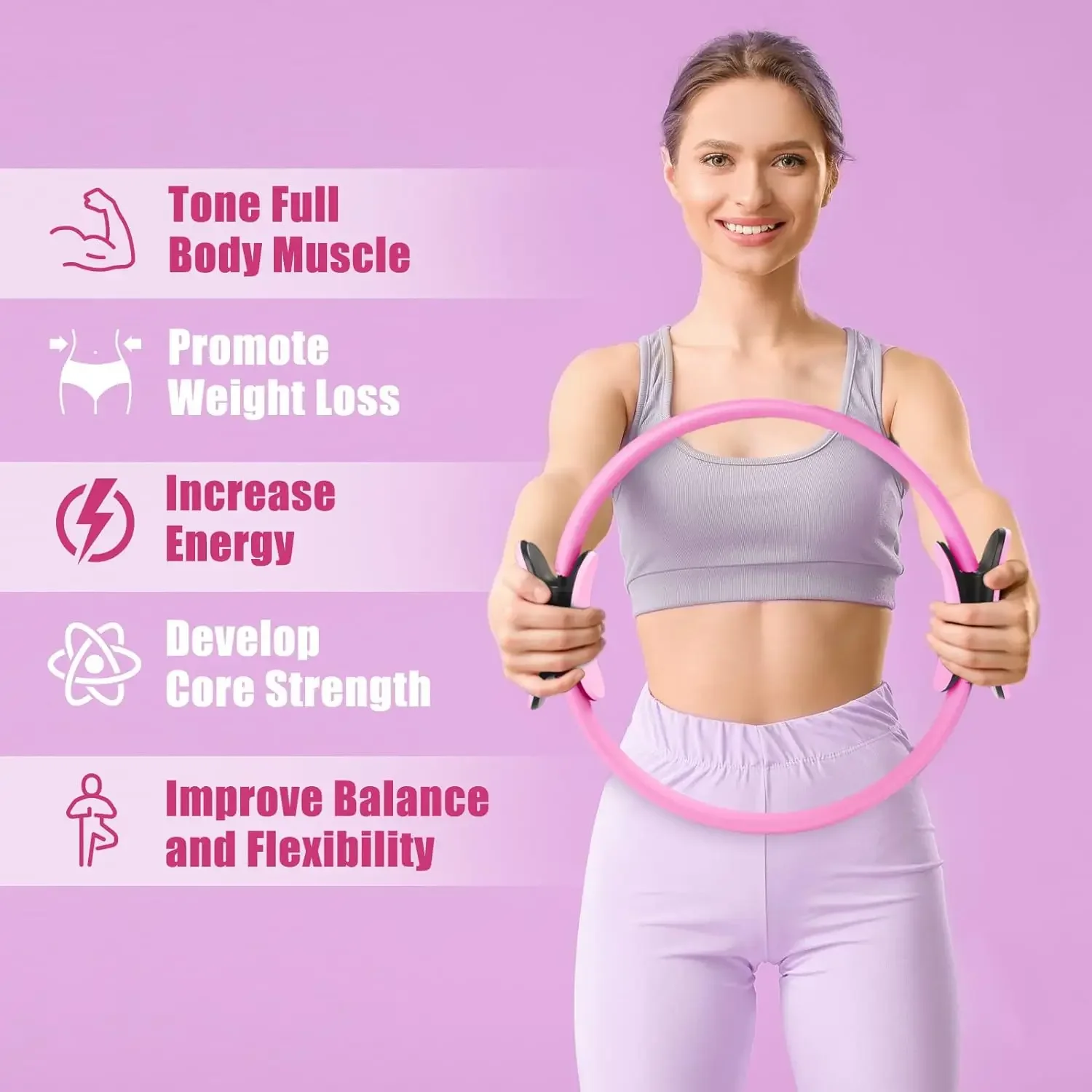 Pilates Ring Pilates Magic Fitness Circle Toning Thighs Abs and Legs Resistance Training Body Sport Fitness Yoga yoga circle pilates ring