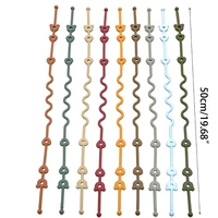 Chaîne sucette pour bébé avec sangles sécurité, support en Silicone, accessoire poussette chaise haute, sangle 3