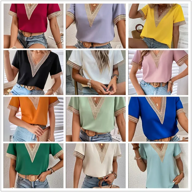 Blusa Elegante Chiffon Verão 2023