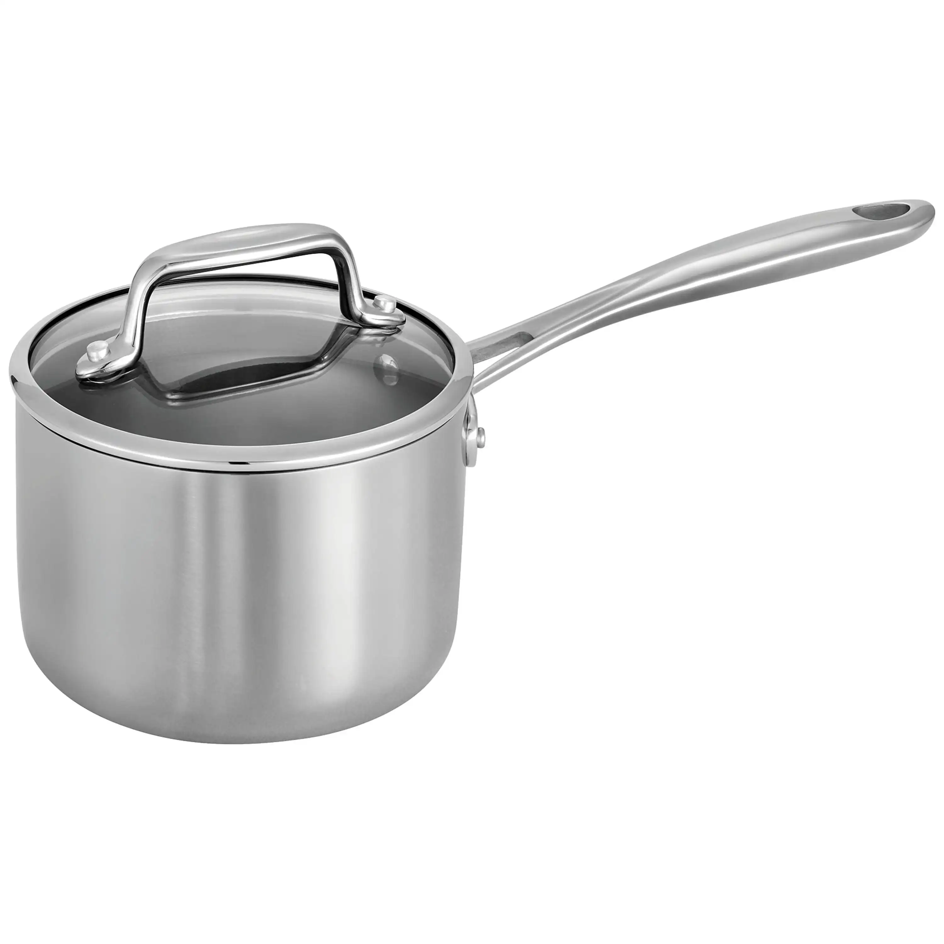 

Tri-Ply Clad 1.5 Qt Covered Stainless Steel Sauce Pan Three-layer cladding structure Three-layer stainless steel lid sauce pot