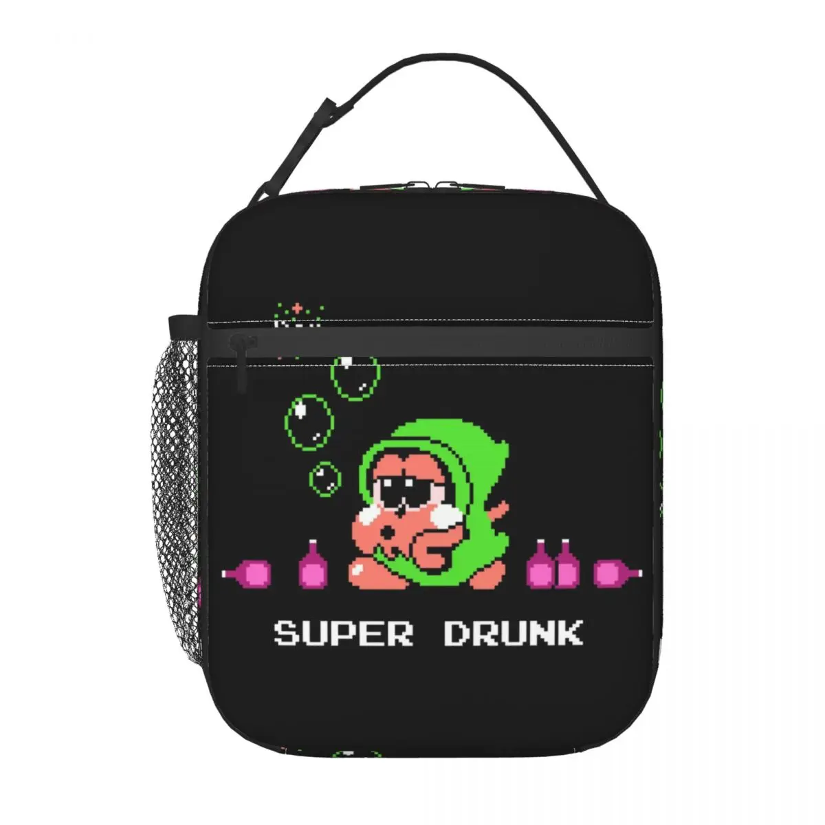 

Fighting Games Bubbles Bobble Super Drunk Insulated Lunch Bags Women Resuable Thermal Cooler Food Lunch Box Work School Travel