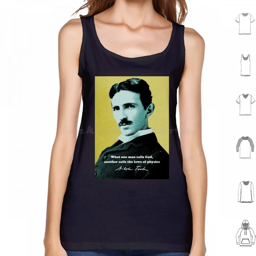 Nikola Tesla Quote 7 Canotte Gilet Senza Maniche Nikola Tesla Inventor Scientist Science Nerd Geek Giallo Nero Scientific For