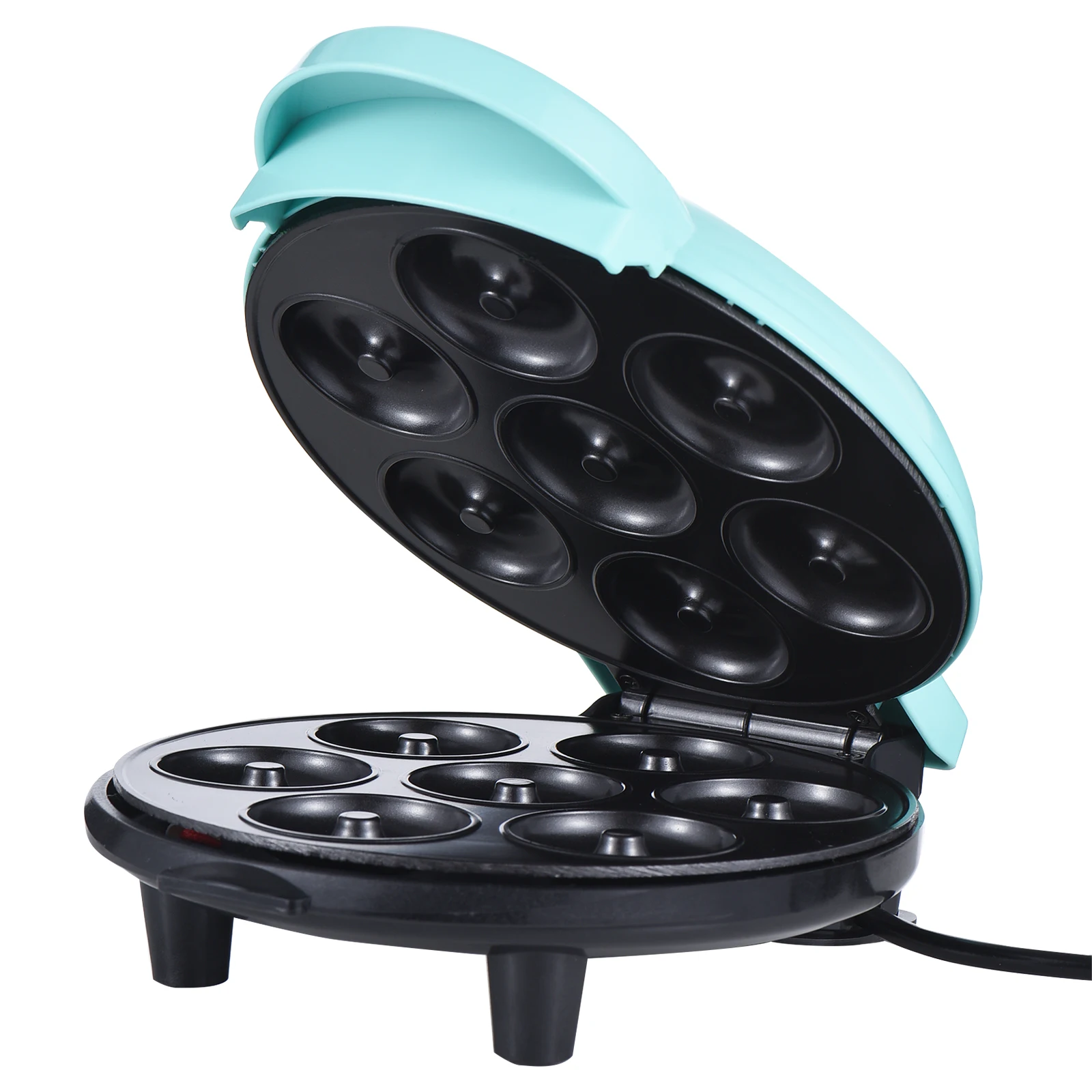 Dash Mini Donut Maker Machine робить 7 пончиків 700 Вт, двостороннє нагрівання, антипригарне покриття, електрична машина для виготовлення пончиків