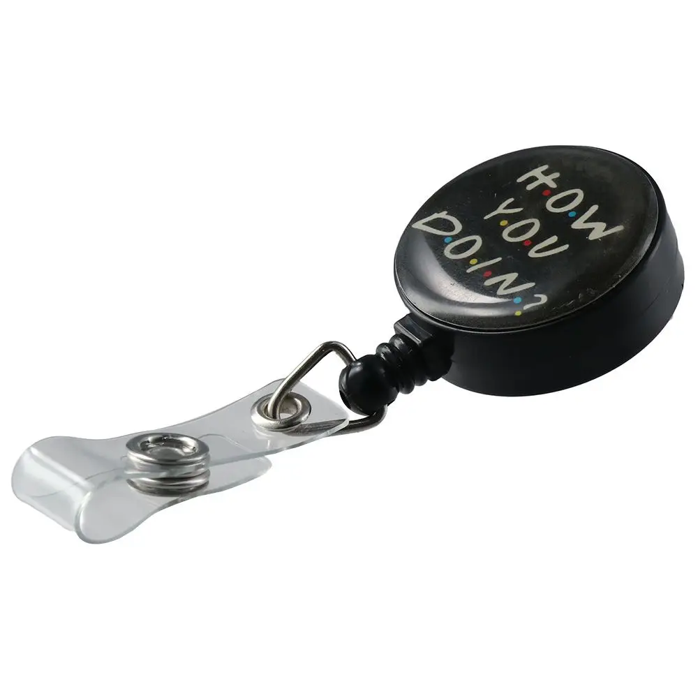 

Acrylic Badge Reel Nurse Black Retractable Heavy Duty Office