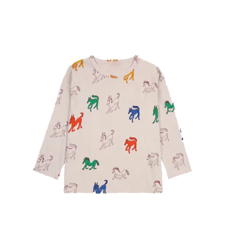 Autumn Kid T Shirts for Girl Boy Long Sleeve Tee Shirt Printed Cotton Children Casual Top Clothes sports long sleeved t shirt
